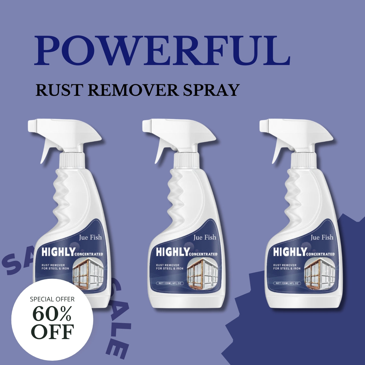 Powerful Rust Remover Spray - Instantly Restore Metal & Stainless Steel